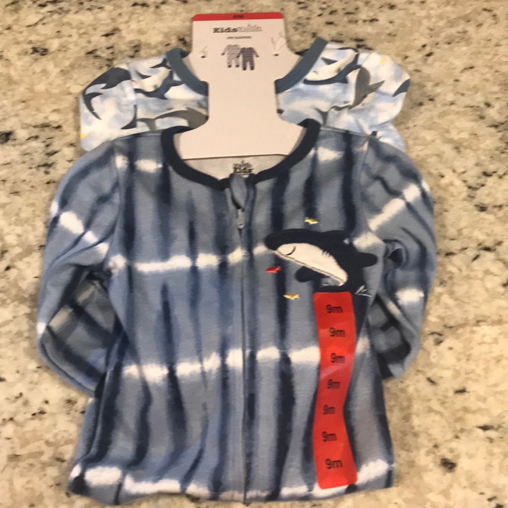Kids Headquarters 2 pk sleepers with shark theme. New with tags